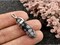 40mm Platinum Tone Natural Snowflake Obsidian Double Terminated Bullet Pendant
